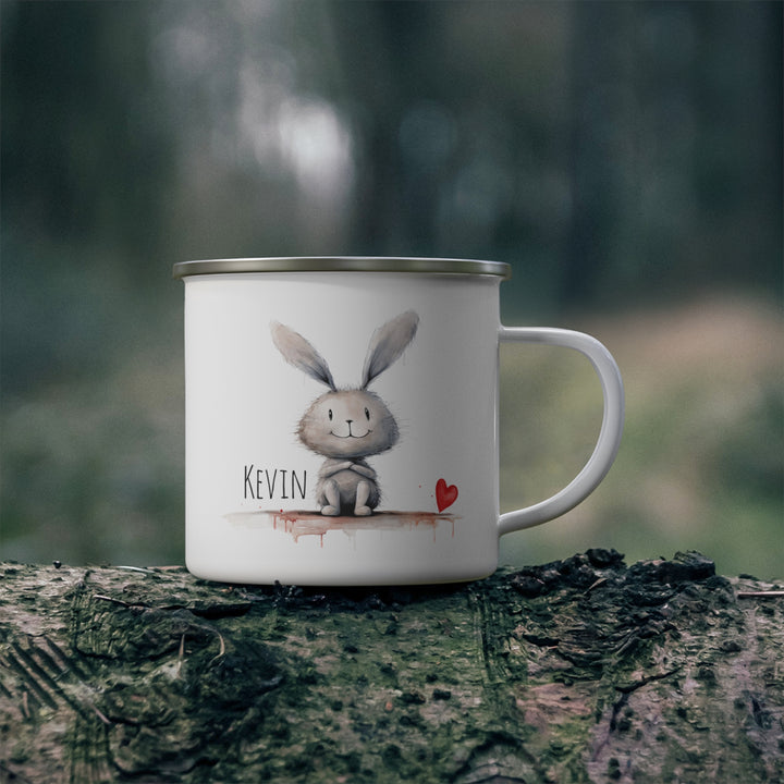 Personalized Enamel or Ceramic Mug - Love Bunny