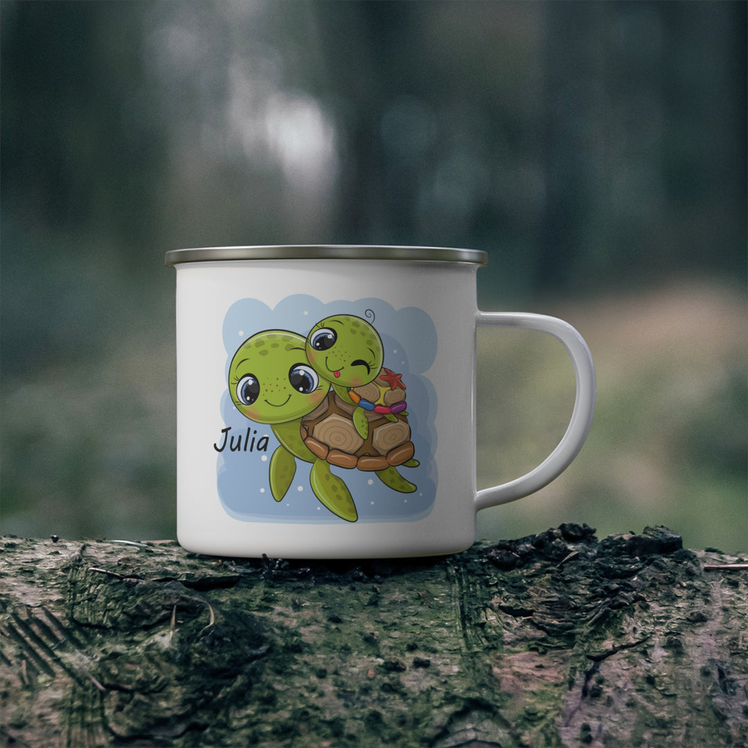 Personalized Enamel or Ceramic Mug - Turtle