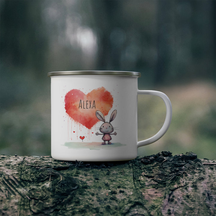 Personalized Enamel or Ceramic Mug - Love Bunny