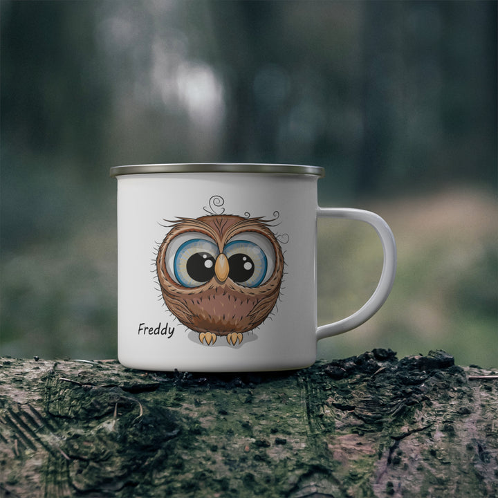 Personalized Enamel or Ceramic Mug - Owl