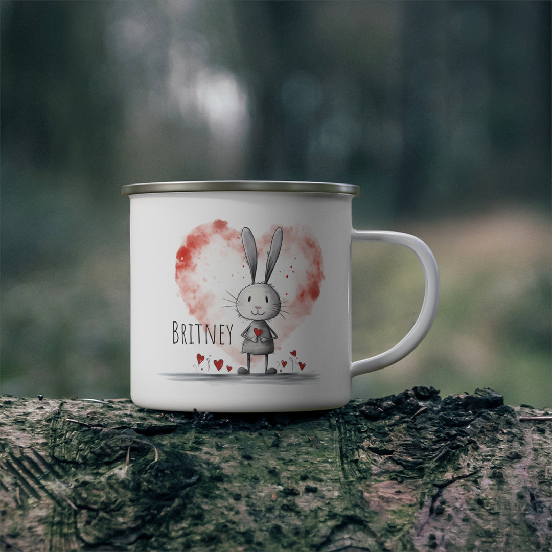 Personalized Enamel or Ceramic Mug - Love Bunny