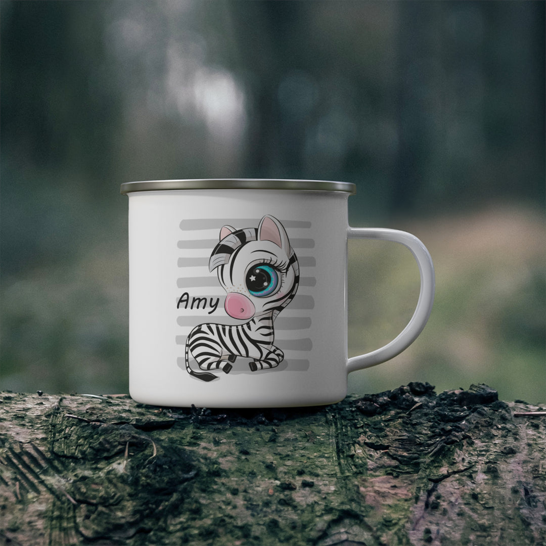 Personalized Enamel or Ceramic Mug - Zebra