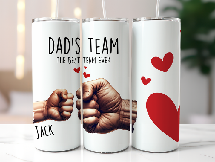 Personalized 20oz Tumbler - Dad's Team