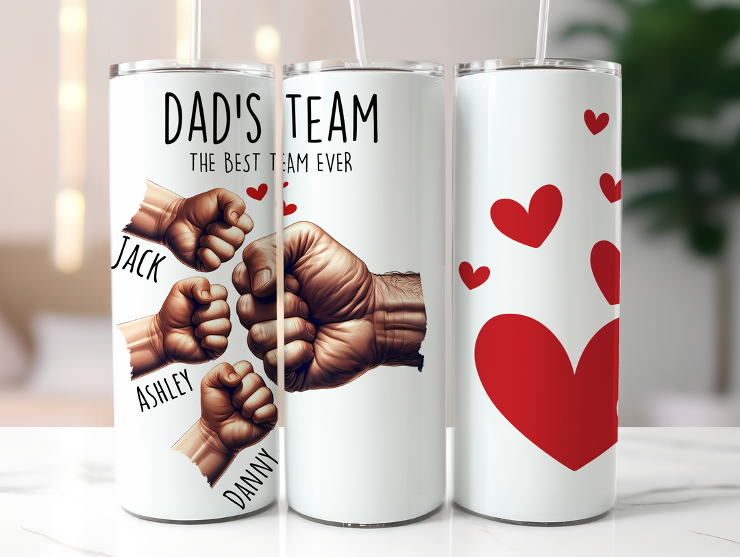 Personalized 20oz Tumbler - Dad's Team