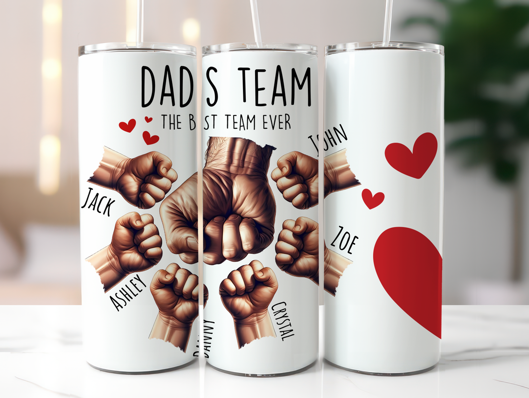 Personalized 20oz Tumbler - Dad's Team