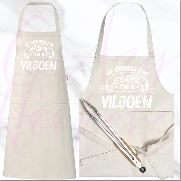 Personalized Apron - Of Course I'm Awesome