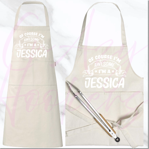 Personalized Apron - Of Course I'm Awesome