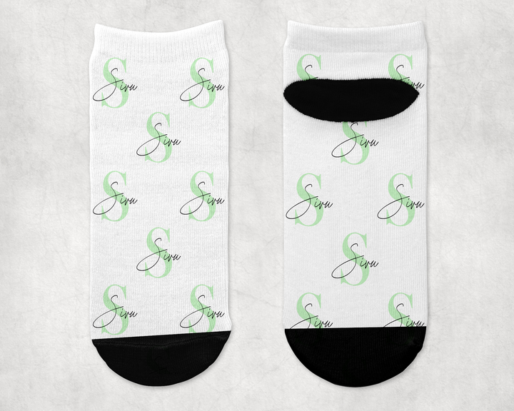 Personalized Name Ankle Sock- Add Your Name