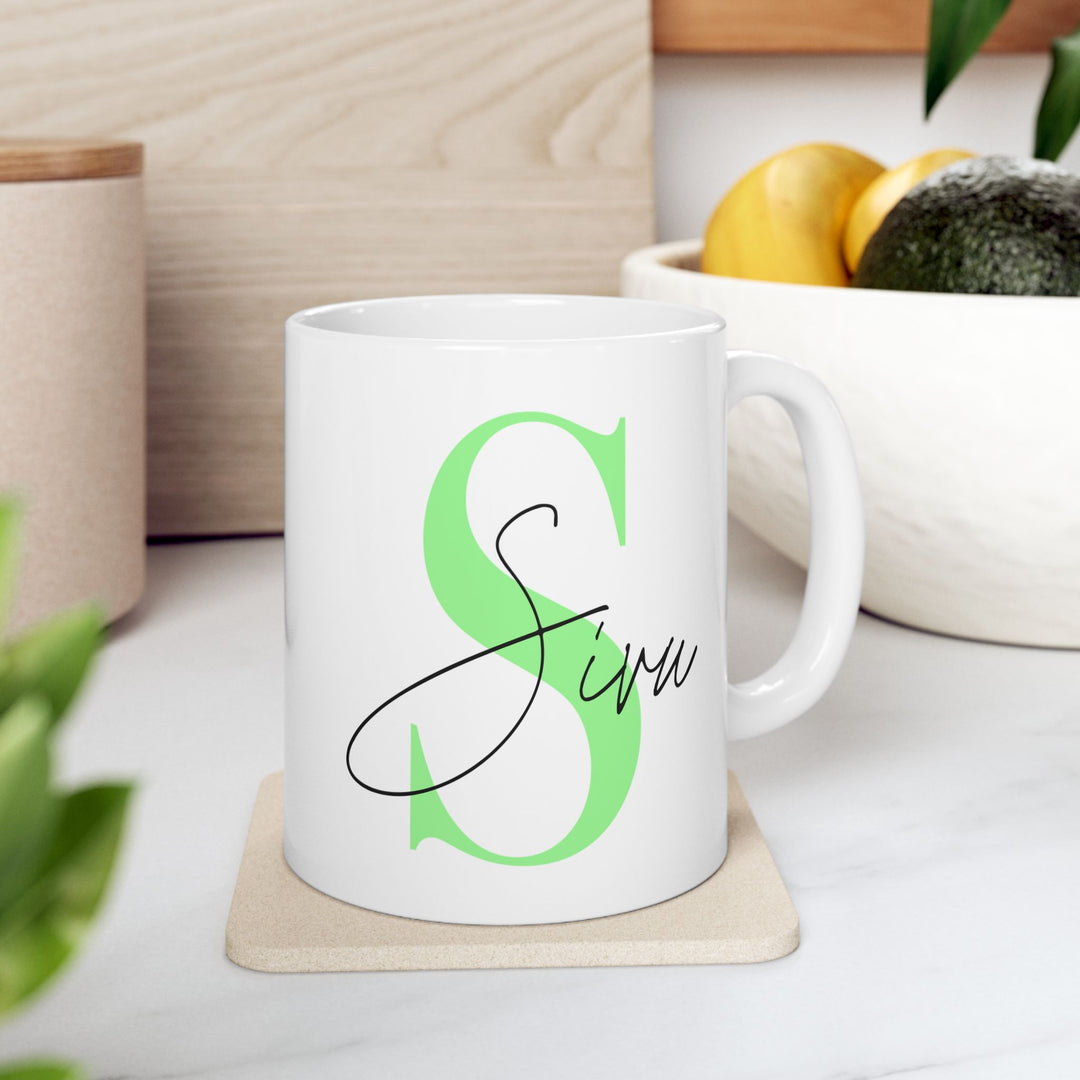 Personalized Enamel or Ceramic Mug - Capital Letter & Name