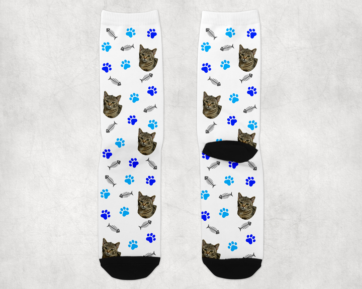Personalized Cat Long Sock - Upload Your Own Image