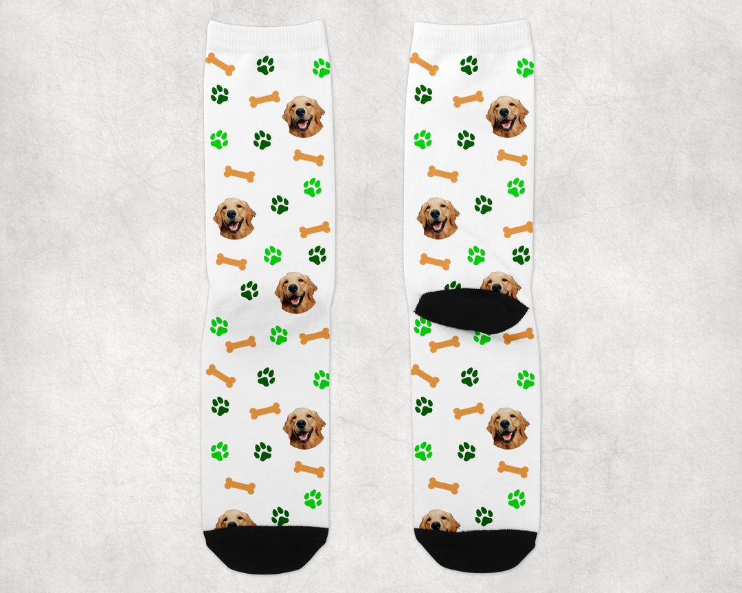 Personalized Dog Long Sock - Upload Your Own Image