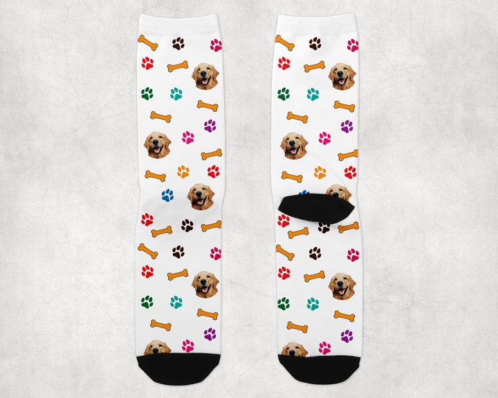 Personalized Dog Long Sock - Upload Your Own Image