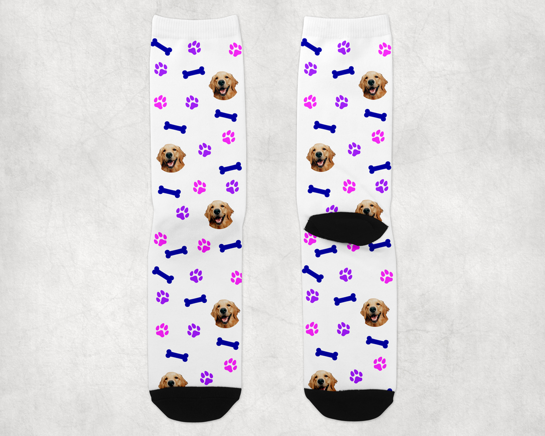 Personalized Dog Long Sock - Upload Your Own Image