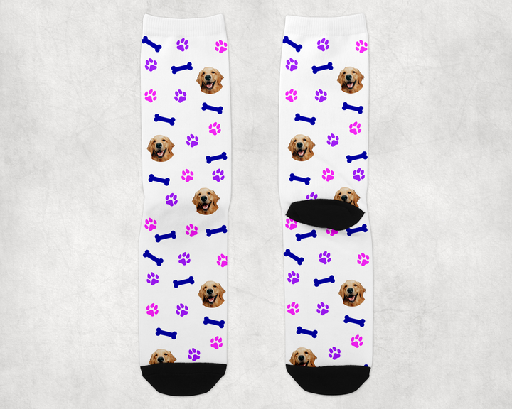 Personalized Dog Long Sock - Upload Your Own Image