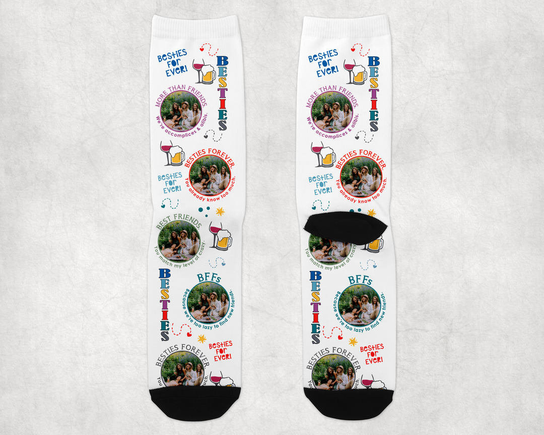 Personalized Best Friends Long Sock - Upload Your Own Image