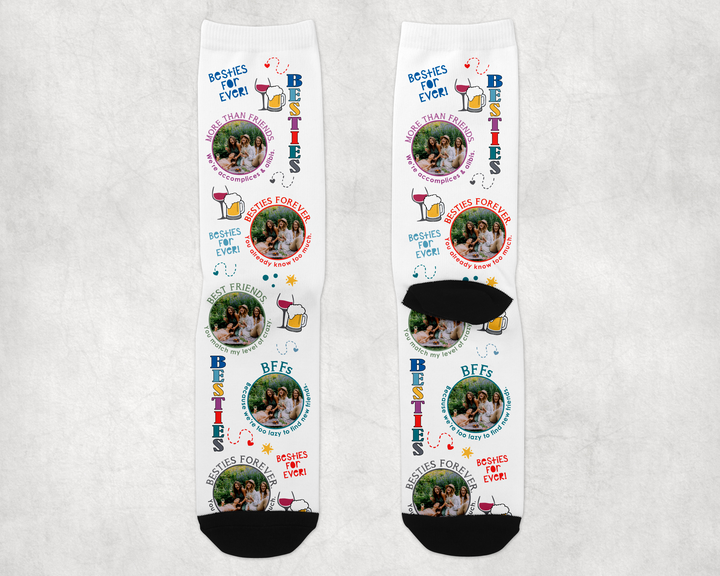 Personalized Best Friends Long Sock - Upload Your Own Image