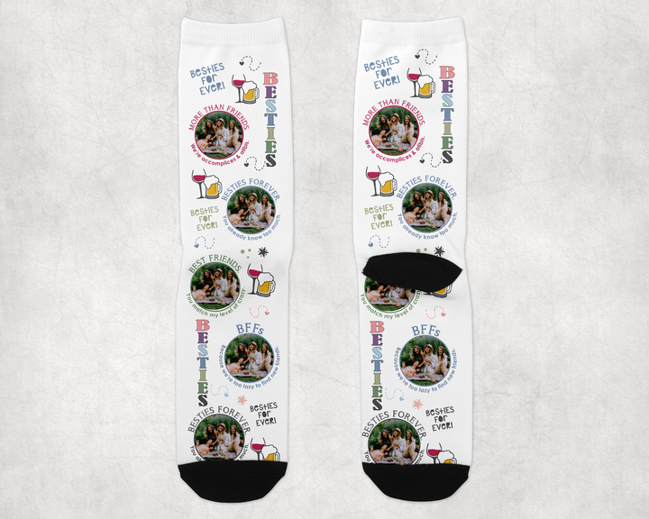Personalized Best Friends Long Sock - Upload Your Own Image