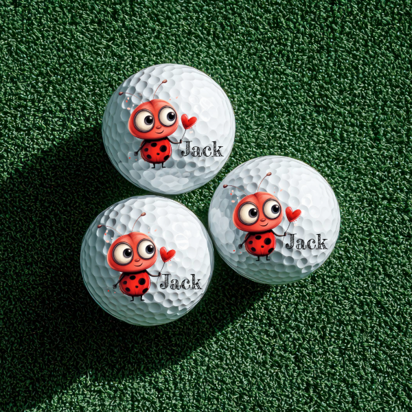 Personalized Golf Ball - Srixon UltiSoft Sleeve - Love Bugs