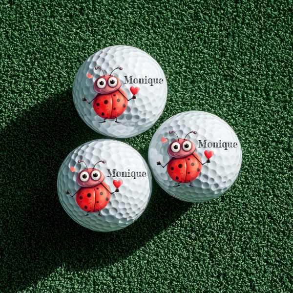 Personalized Golf Ball - Srixon UltiSoft Sleeve - Love Bugs