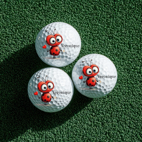 Personalized Golf Ball - Srixon UltiSoft Sleeve - Love Bugs