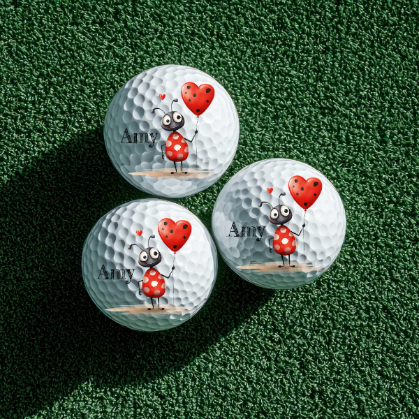 Personalized Golf Ball - Srixon UltiSoft Sleeve - Love Bugs