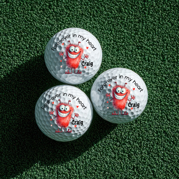 Personalized Golf Ball - Love Monsters - Srixon UltiSoft Sleeve