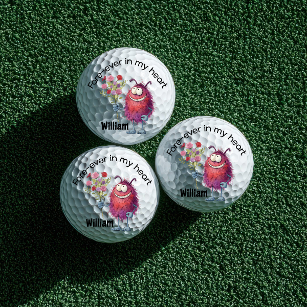 Personalized Golf Ball - Love Monsters - Srixon UltiSoft Sleeve