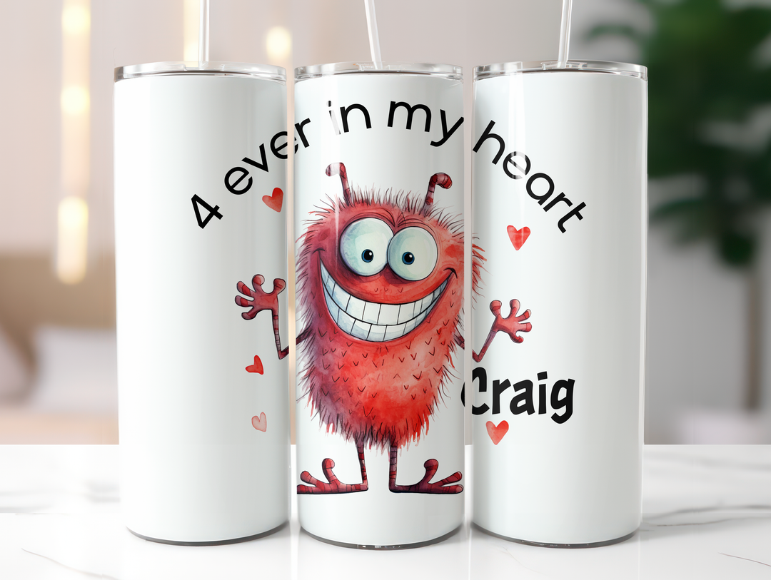 Personalized 20oz Tumbler - Love Monsters