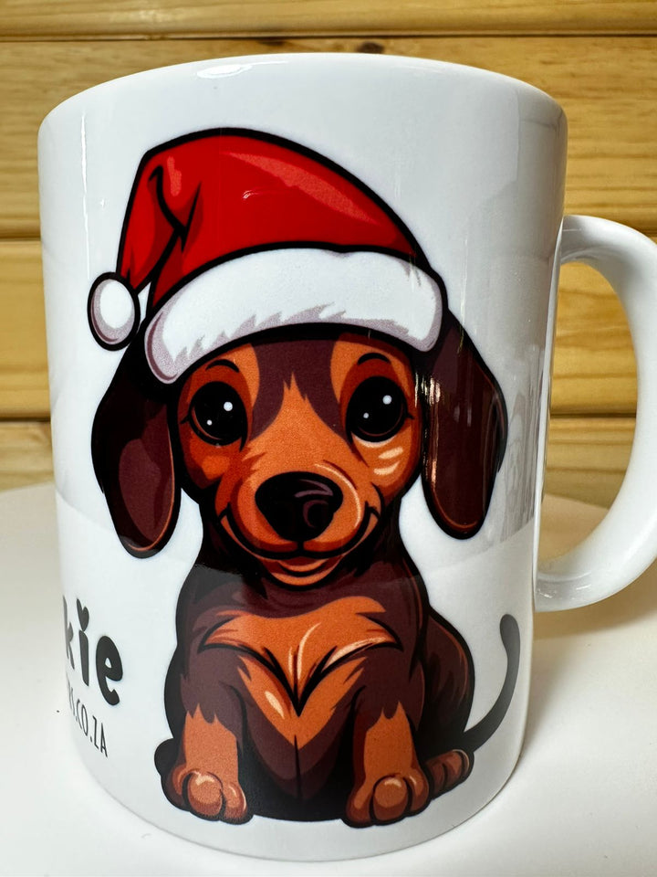 Personalized Christmas Dog mugs -choose your species  and add a name/text