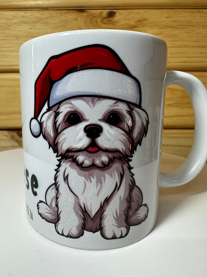 Personalized Christmas Dog mugs -choose your species  and add a name/text