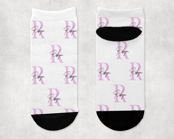 Personalized Name Ankle Sock- Add Your Name