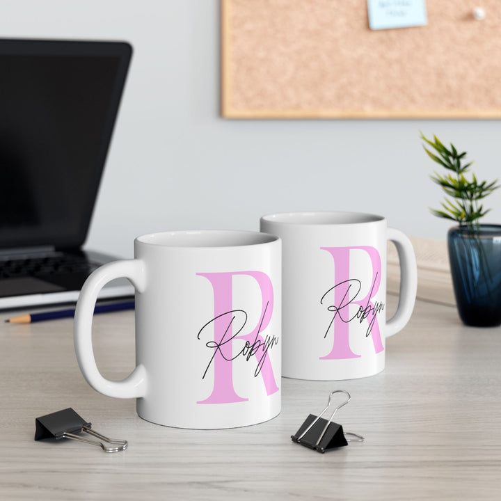 Personalized Enamel or Ceramic Mug - Capital Letter & Name